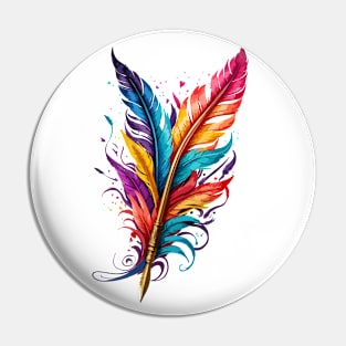 Bird Feathers Pin