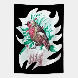 European Robin 09/11/23 -  Christmas inspired designs Tapestry