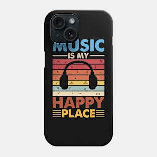 music is my happy place Phone Case