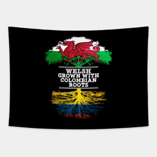 Welsh Grown With Colombian Roots - Gift for Colombian With Roots From Colombia Tapestry