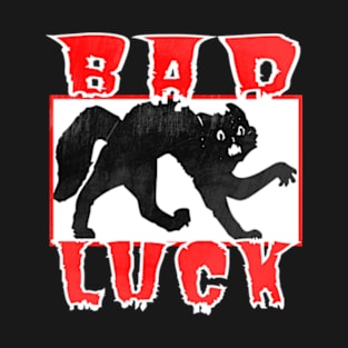 Bad Luck Black Cat - Classic Distressed T-Shirt