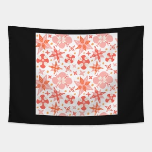 Pink Floral Pattern Tapestry