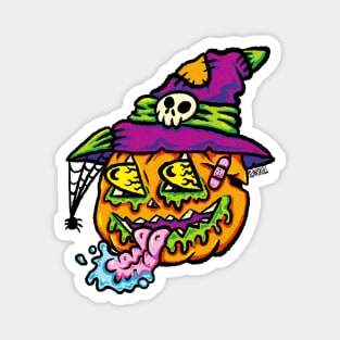 Witch pumpkin bright Magnet