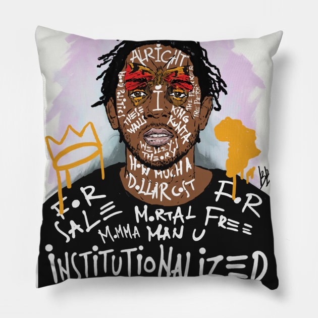Kendrick Lamar Pillow by BokkaBoom
