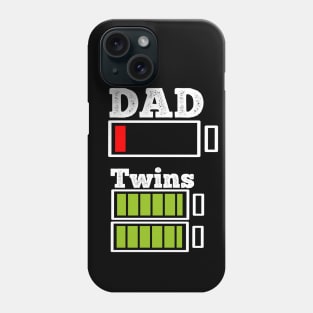 funny Twins dady dad gift low battery Phone Case