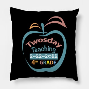 Twosday Teaching 4th grade teacher 2 February 2022 teacher gift Pillow