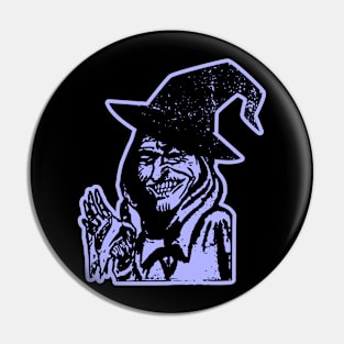 eerie smile of halloween witch Pin