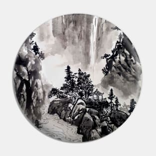 Chinese painting landscape; mountain and water Pin