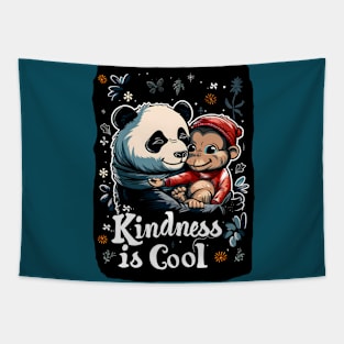 Kindness is Cool-Panda and Monkey 2 Tapestry