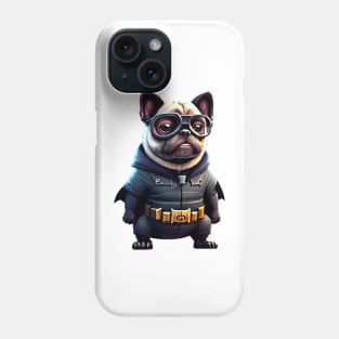 Cute Pug in Bat Costume - Adorable Pug in Bat Suit Design Phone Case