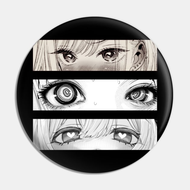 Lewd Manga Monochrome Eyes Bundle Pin by cocorf