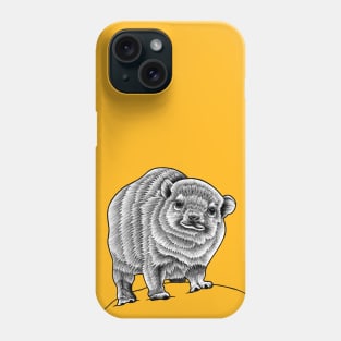 Baby rock hyrax - ink illustration Phone Case