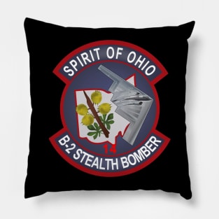 B2 - Spirit of Ohio - Stealth Bomber wo Txt Pillow