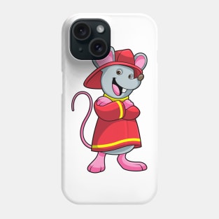 Mouse as Firefighter with Helmet Phone Case