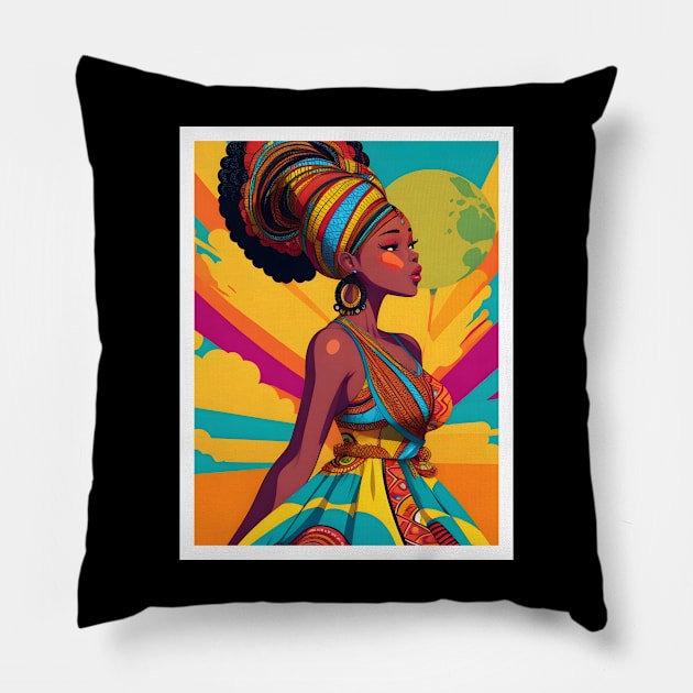 Afrocentric Black Queen Gift Pillow by Graceful Designs