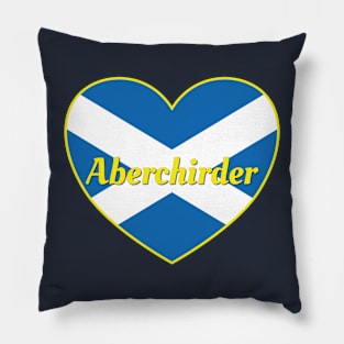 Aberchirder Scotland UK Scotland Flag Heart Pillow