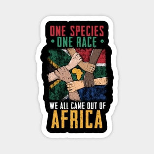 One Species One Race We All Came From Africa Magnet