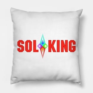 SOL KING LOGO - RED TEXT Pillow