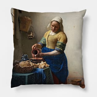 The Milkmaid by Vermeer Pillow