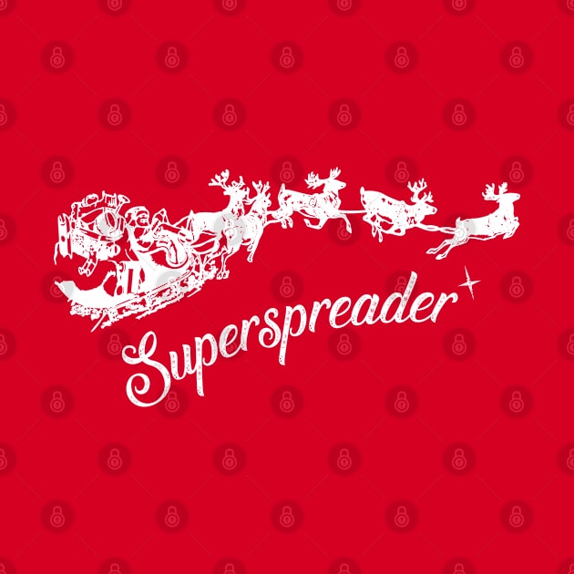 Superspreader Santa | Father Christmas Covid19 | White Print by stuartjsharples