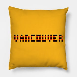 Pixel Hockey City Vancouver 1989 Retro Pillow