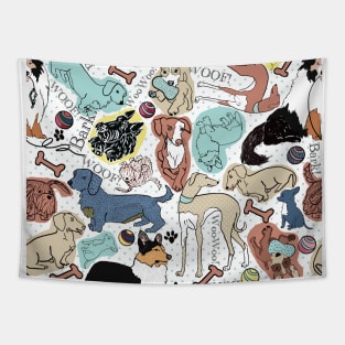 Bark Bark Woof - Furry Friends Tapestry