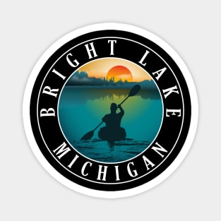 Bright Lake Kayaking Michigan Sunset Magnet