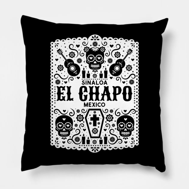 EL CHAPO T-SHIRT Pillow by Cult Classics