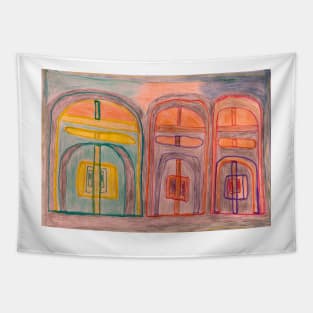 Arched Doorways Colourful Designs Tapestry