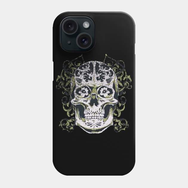 Vintage Zombie Outbreak Skull Phone Case by XOZ