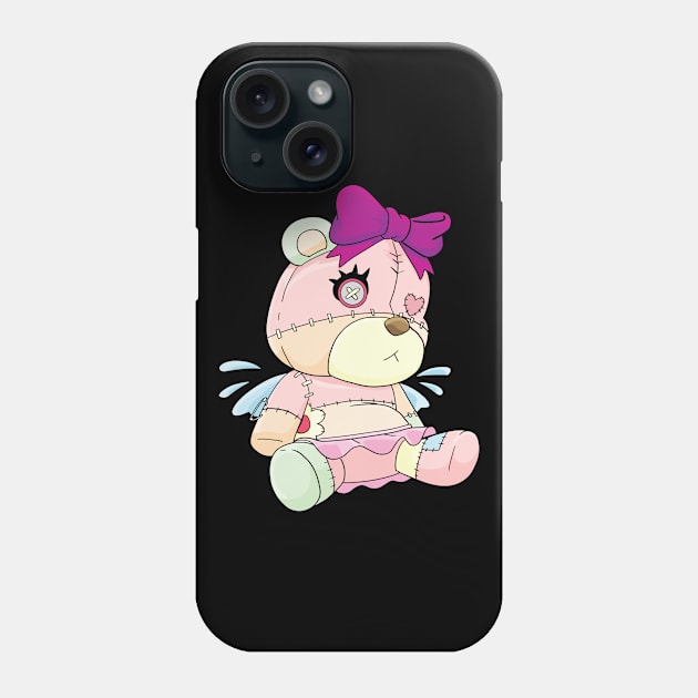 Teddy Bear Anime Pastel Goth Kawaii Japanese Phone Case by CreativeGiftShop