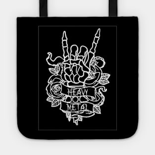 Heavy Metal Skeleton Hand Tote