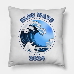 Blue Wave 2024 Pillow