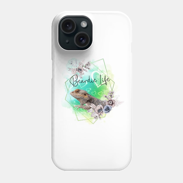 Bearded Dragon Geometric Frame Phone Case by AntiAntiFlorian