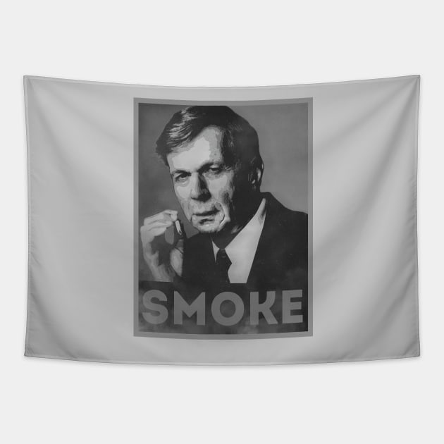 Smoke! Funny Obama Hope Parody (Smoking Man) Tapestry by badbugs