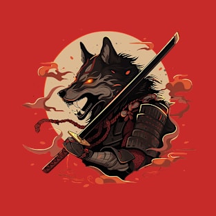 samurai wolf T-Shirt