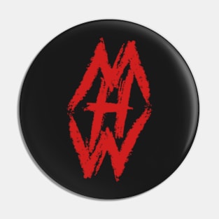 Red Hidden Wisdom Logo Pin