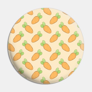 Cute Carrot Pattern for Vegan Pin