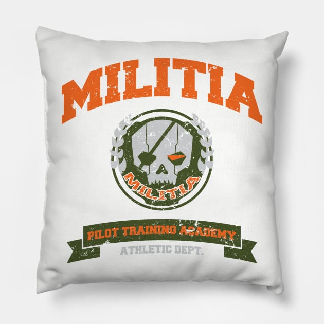 Militia Pilot Academy Pillow by d4n13ldesigns