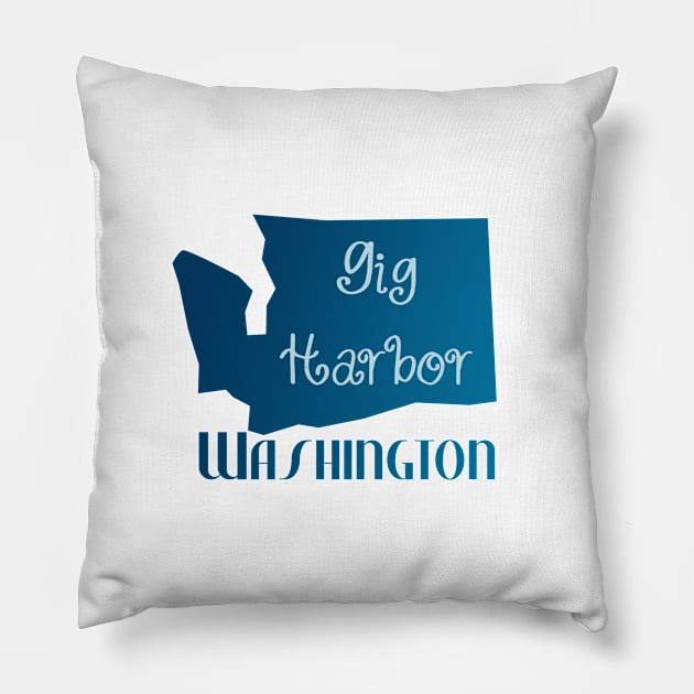 Gig Harbor Washington Pillow by artsytee