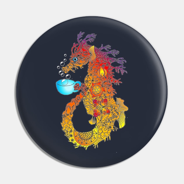 Sea Horse (Tea Horse) Sunset Pin by Bubba C.