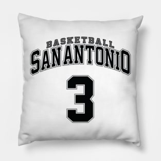 San Antonio Basketball - Player Number 3 Pillow