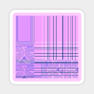 Abstract lines and waves pattern Magnet