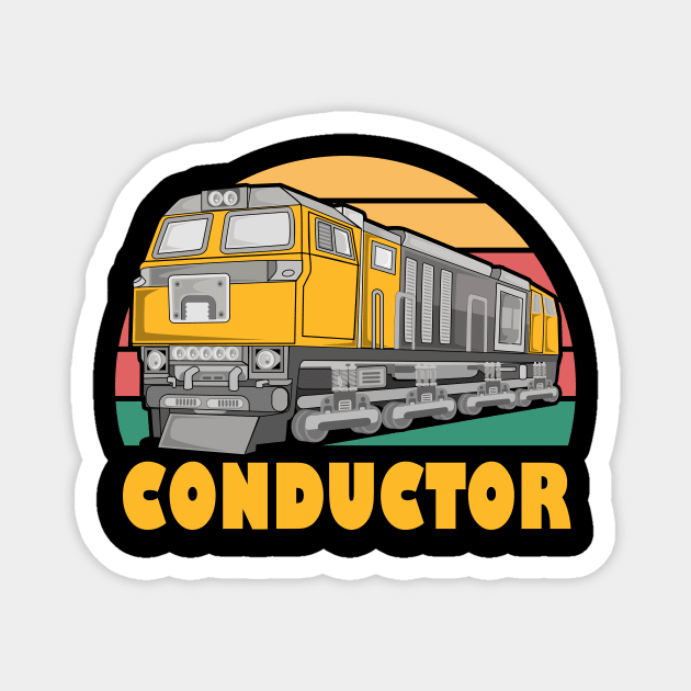 Train Conductor Magnet by Foxxy Merch