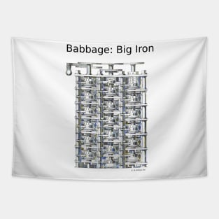 Babbage Difference Engine: Big Iron (black) Tapestry