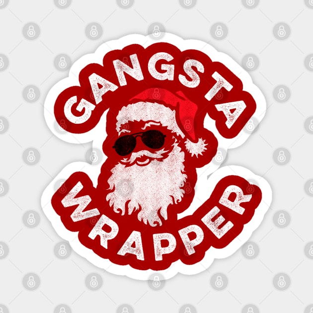 Gangsta Wrapper Christmas Santa Magnet by Tingsy