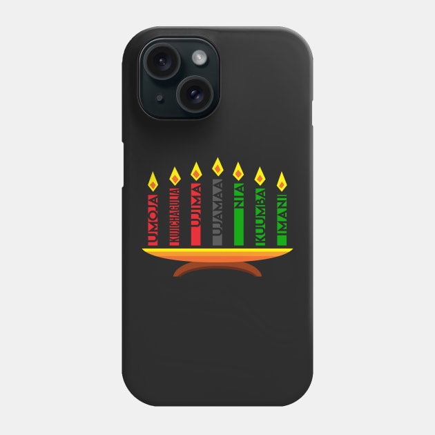 Kwanzaa Candles Holiday Phone Case by Elvdant