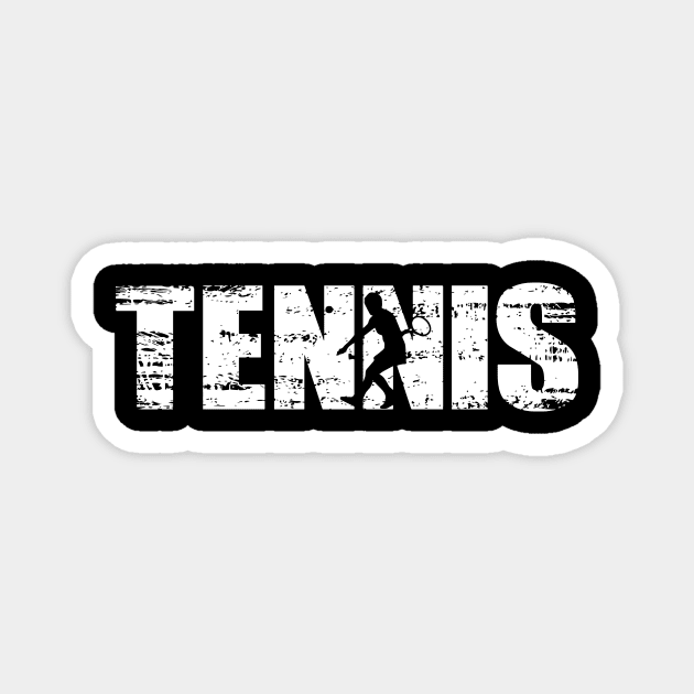 Distressed Look Tennis Gift For Tennis Players Magnet by OceanRadar