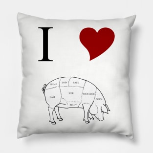 I Love Pork Pillow