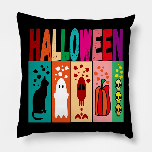 Happy Halloween Day Pillow by EunsooLee